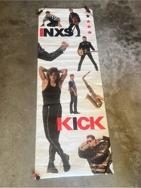 INXS "Kick!" Original Vintage 1987 Door Poster - used condition - 26" x 75"